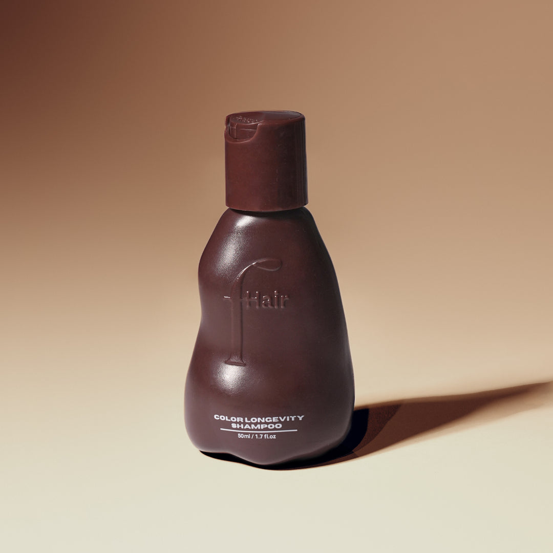 fHair Color Longevity Shampoo for color-treated hair. Gently cleanses while protecting color, enhancing shine and keeping hair soft and vibrant.