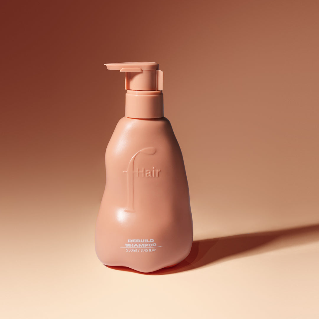 Fhair Rebuild Shampoo 250ml for damaged hair. Deeply cleanses, repairs and strengthens hair for soft, smooth and shiny results.