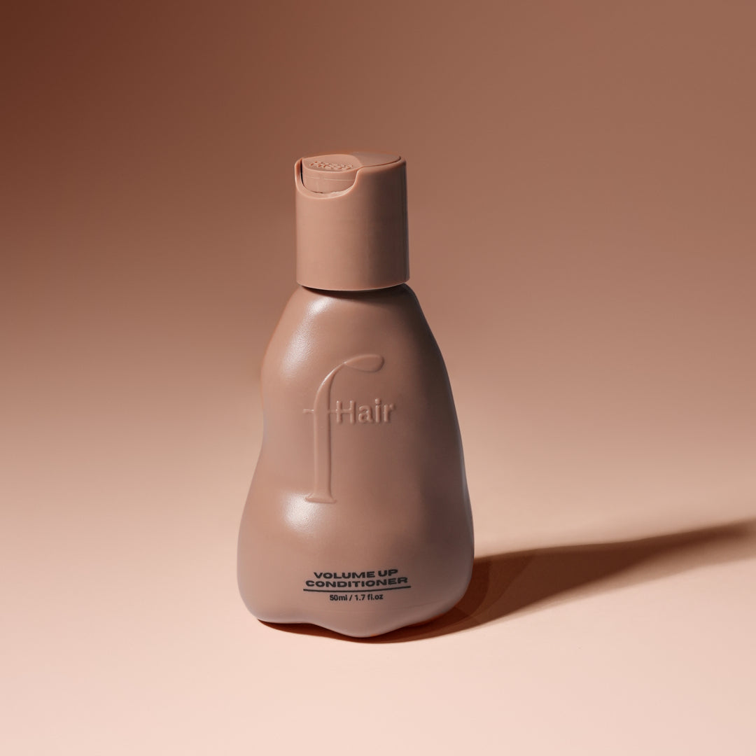 Fhair Volume Up Conditioner 50ml for fine, flat hair. Lightweight formula adds volume, hydration and bounce without weighing hair down.