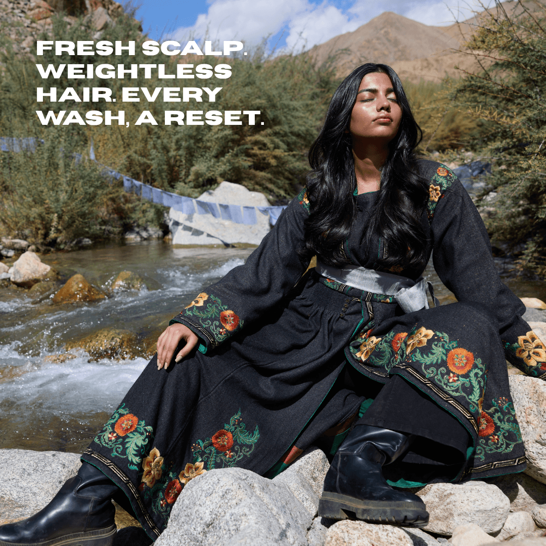 Fhair Wash Up Shampoo benefits include deep cleansing, scalp purification, oil control and refreshed, lightweight healthy hair.