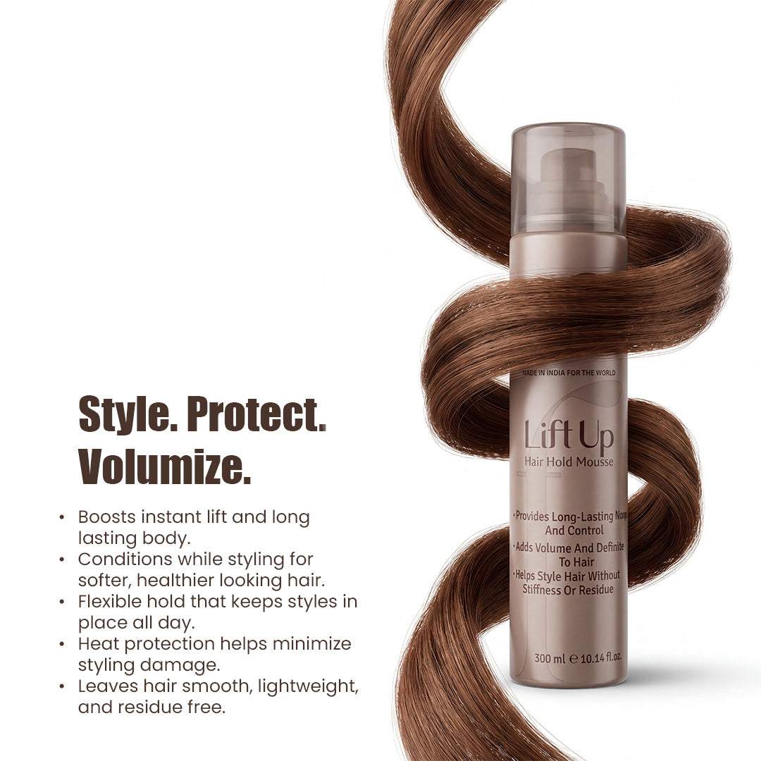 LIFT UP Volumizing Hair Mousse for body and long-lasting hold