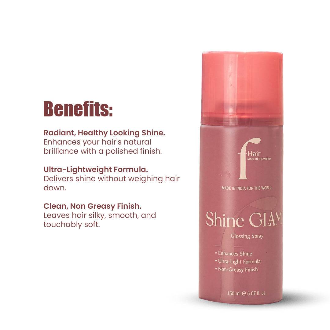 Fhair SHINE GLAM hair shine spray for glossy hair