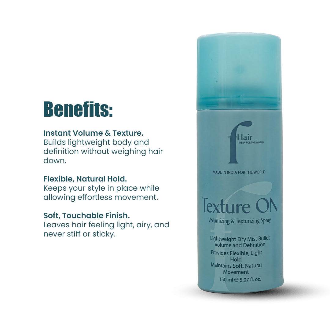 TEXTURE ON volumizing and texturizing hair spray bottle